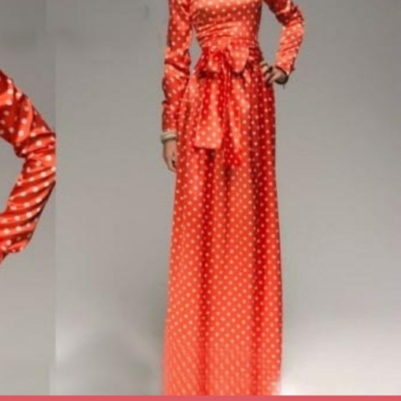 Orange polka dots dress - Picture 7 of 8